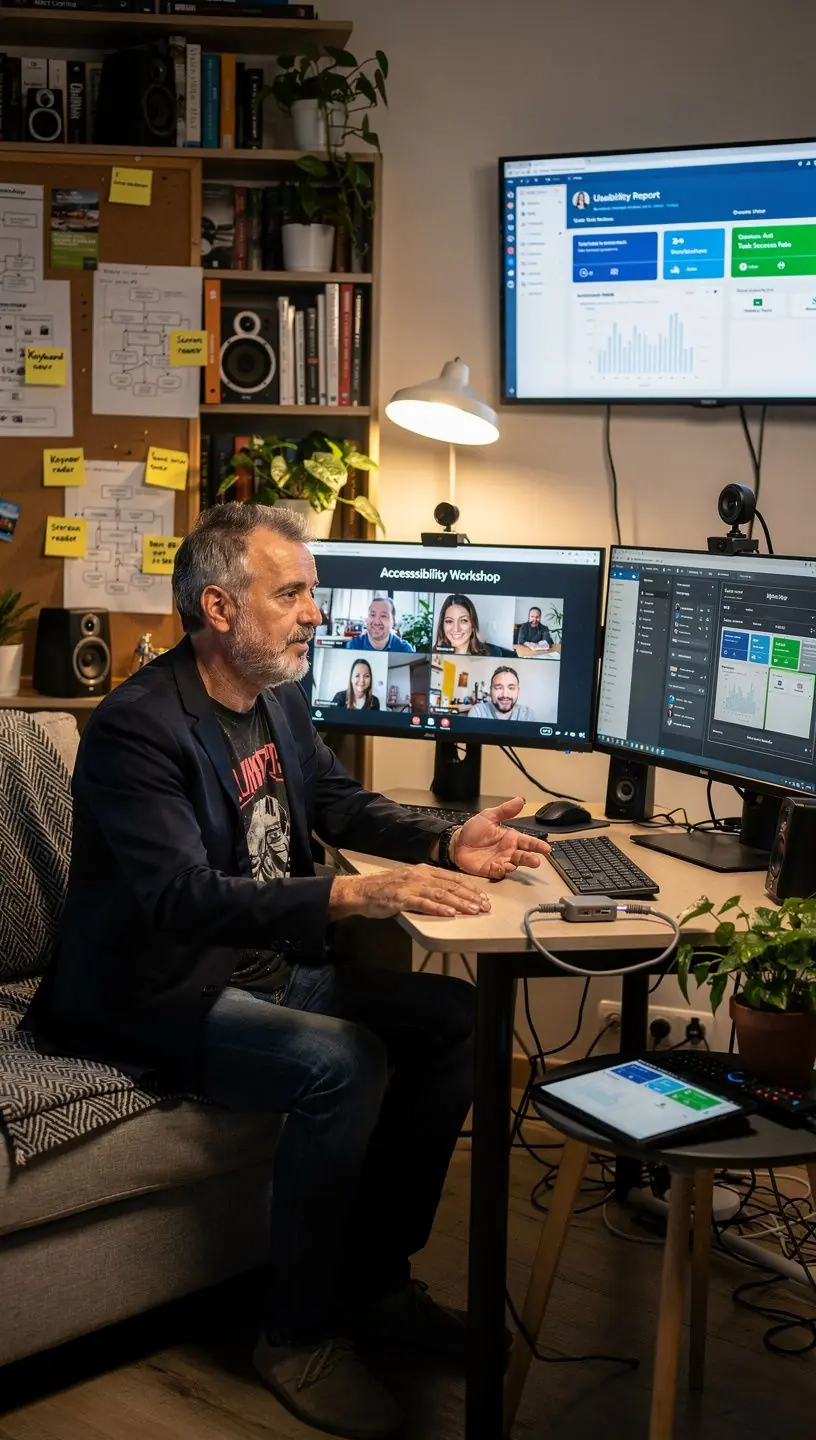 Diagramă explicativă despre etapele evaluării ușurinței în utilizare a unui program software, cu pași detaliați și recomandări practice.