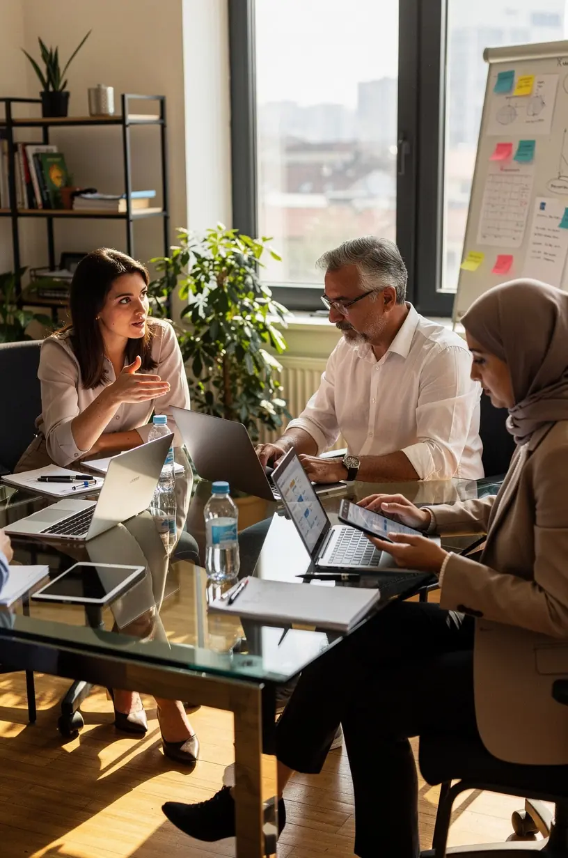 Utilizator care testează o aplicație software pe un dispozitiv mobil, concentrat pe navigarea facilă și accesibilitatea funcțiilor.